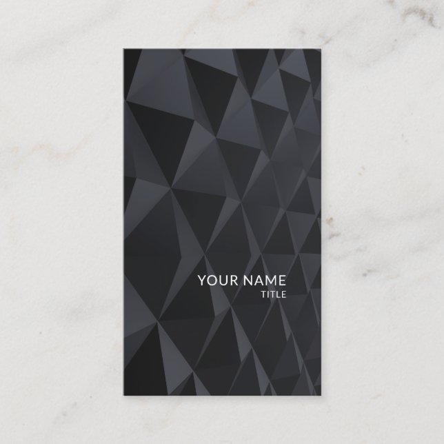 Modern Geometric Black Elegant Technology Visitkort (Framsida)