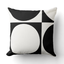 Modern Geometric Black & White Circles & Squares