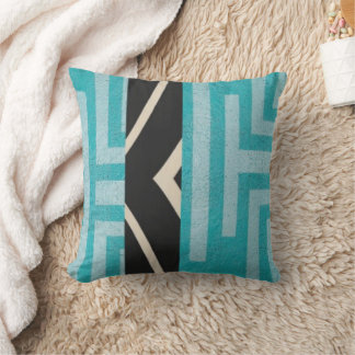 Modern Geometric (blue + black) 2-sided Kudde