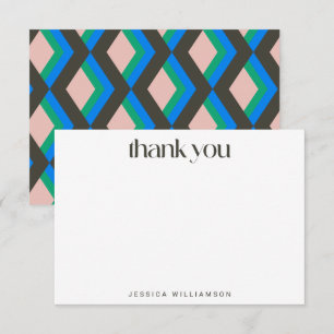 Modern Geometric Brown Blue Anpassningsbar Möhippa Tack Kort