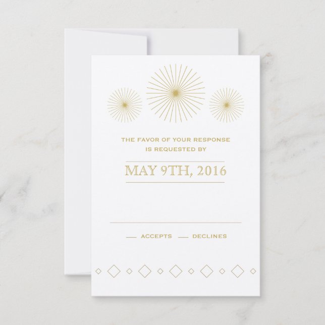 Modern Geometric Burst-svarskort OSA Kort (Framsida)