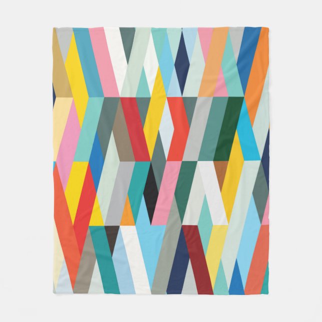 Modern Geometric Chiffon Scarf Fleecefilt (Framsidan)