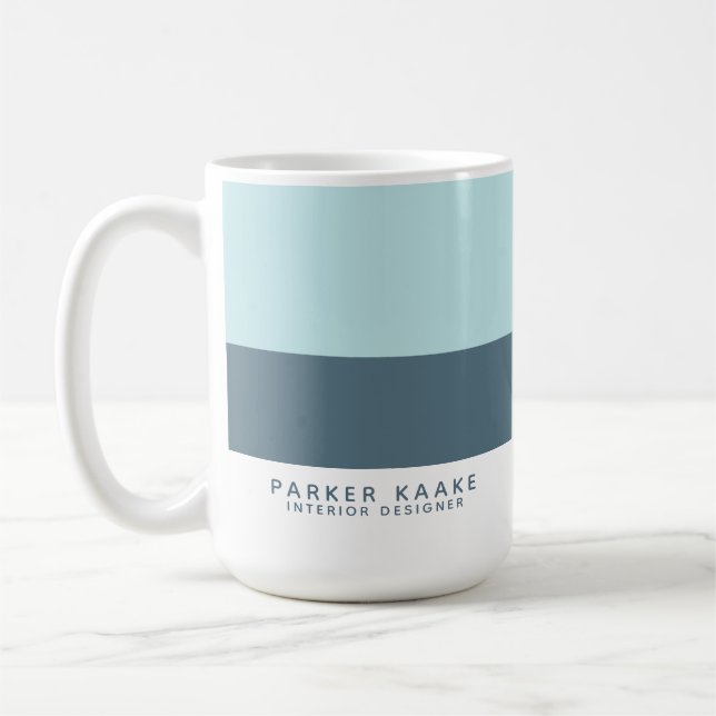 Modern Geometric company Blue Kaffemugg (Vänster)
