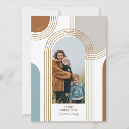 Modern Geometric Concentric Golden Arches 1 Photo Julkort