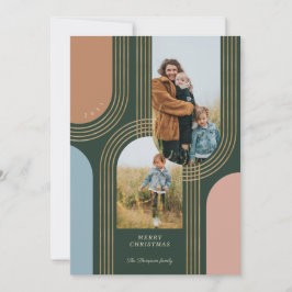 Modern Geometric Concentric Golden Arches 2 Photo Julkort