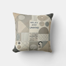 Modern Geometric Dekorativ kudde - slappna av och