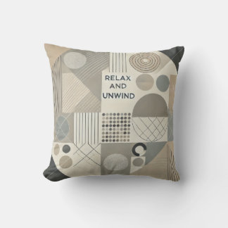 Modern Geometric Dekorativ kudde - slappna av och