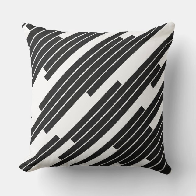 Modern Geometric Diagonal Lines Decor  Kudde (Framsida)