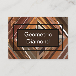 Modern Geometric Diamond Wood Background Mönster Visitkort