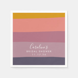 Modern Geometric Dusty Lilac-Anpassningsbar Möhipp Pappersservett