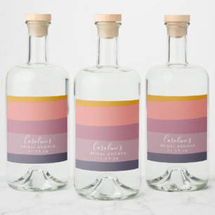 Modern Geometric Dusty Lilac-Anpassningsbar Möhipp Spritflaskor Etikett