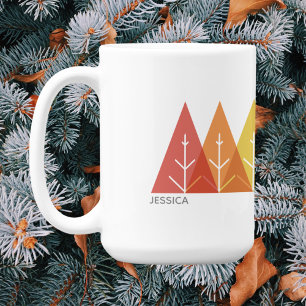 Modern Geometric Färg överlappande jul Kaffemugg