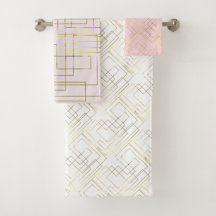 Modern Geometric Faux Guld Linjer