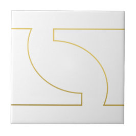 Modern Geometric Faux Guld minimalistic Kakelplatta