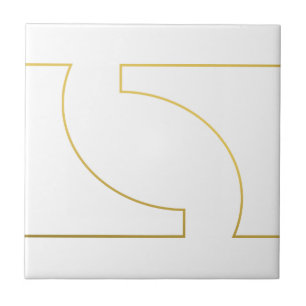 Modern Geometric Faux Guld minimalistic Kakelplatta