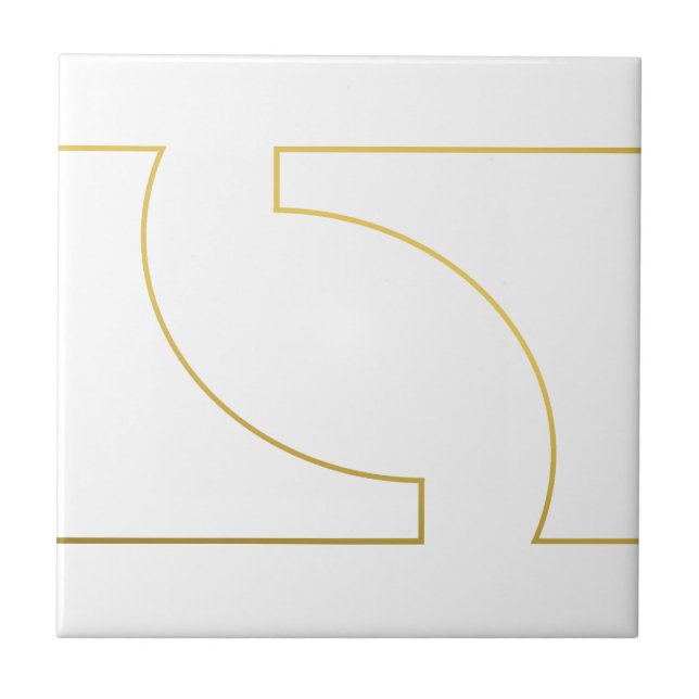 Modern Geometric Faux Guld minimalistic Kakelplatta (Framsidan)