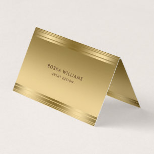 Modern Geometric Faux Guld Visitkort