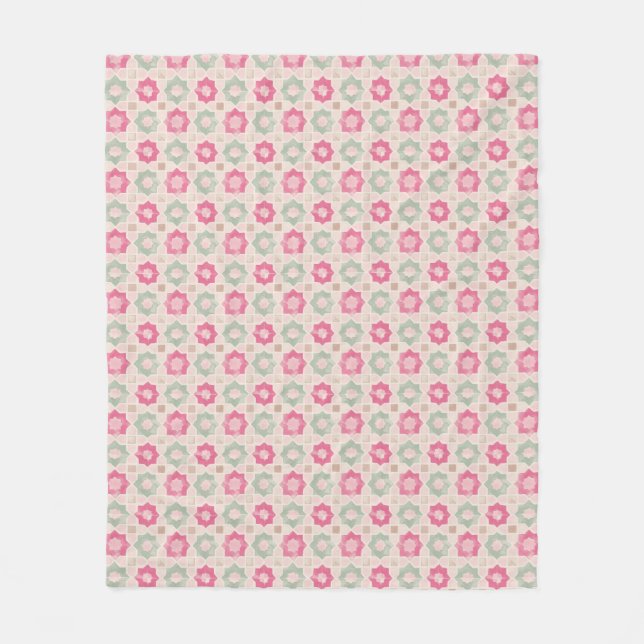Modern Geometric Fleece Blanket - Snyggt och Mysig (Framsidan)