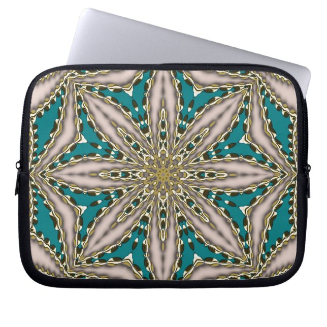 Modern Geometric Flower anpassningsbar Laptop Fodral (Framsidan)