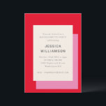 Modern Geometric Fold Rosa Red Bachelorette Party Inbjudningar<br><div class="desc">Modern Geometric Fold Rosa Red Snyggt Bachelorette Party-inbjudan</div>