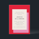 Modern Geometric Fold Rosa Red Bat mitzvah Party Inbjudningar<br><div class="desc">Modern Geometric Fold Rosa Red Snyggt Bat mitzvah Party-inbjudan</div>