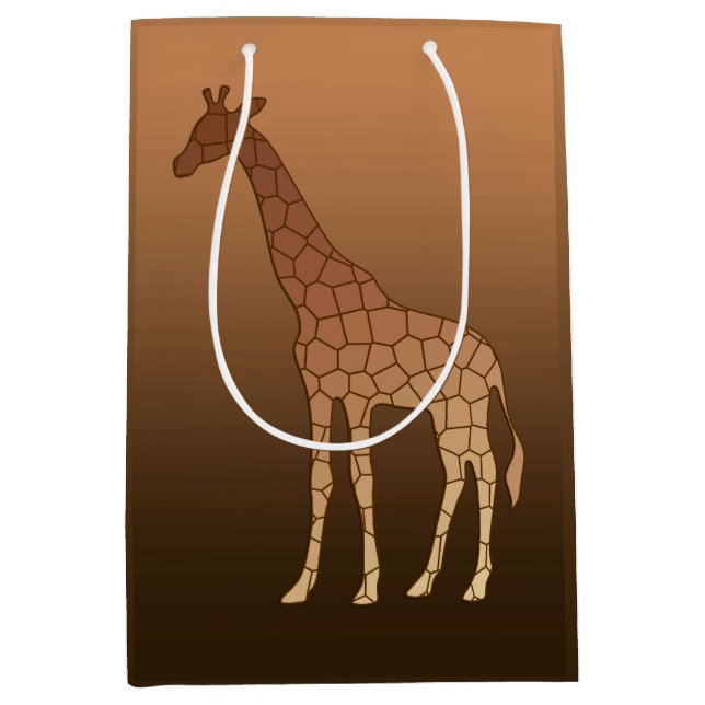Modern Geometric Giraffe, koppar och Brown (Framsidan)