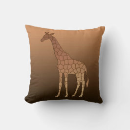 Modern Geometric Giraffe, koppar och Brown Kudde