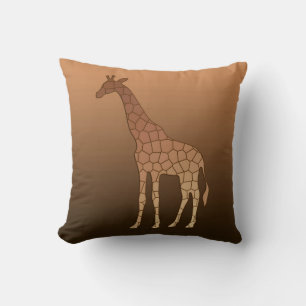 Modern Geometric Giraffe, koppar och Brown Kudde