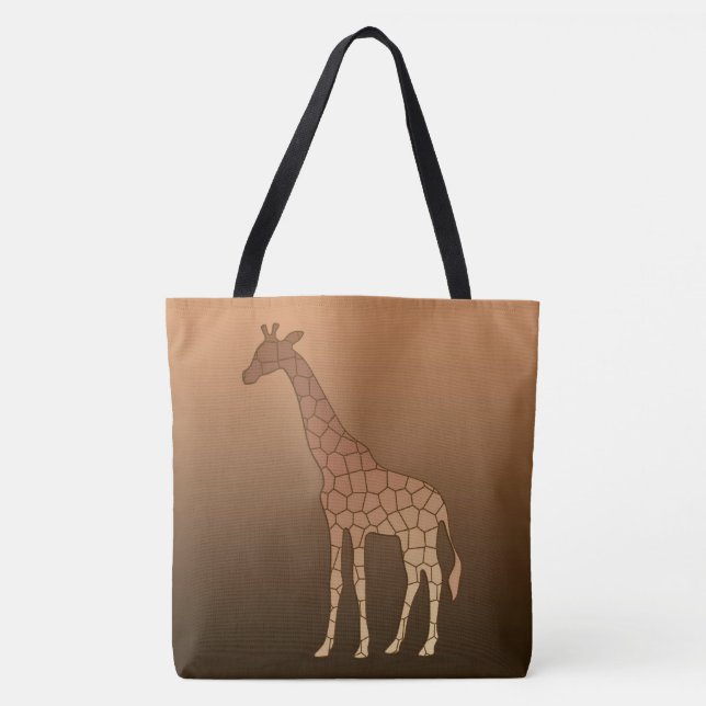 Modern Geometric Giraffe, koppar och Brown Tygkasse (Framsida)
