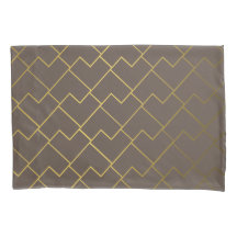 Modern Geometric Golden Coffee Chocolate Brown