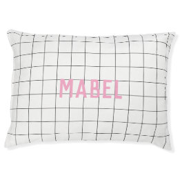 Modern Geometric Grid Mönster Bright-Rosa Enkel