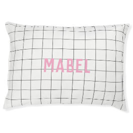 Modern Geometric Grid Mönster Bright-Rosa Enkel