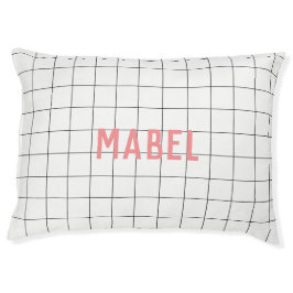 Modern Geometric Grid Mönster Coral Rosa Simple