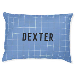 Modern Geometric Grid Mönster Hund Bed