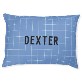 Modern Geometric Grid Mönster Hund Bed
