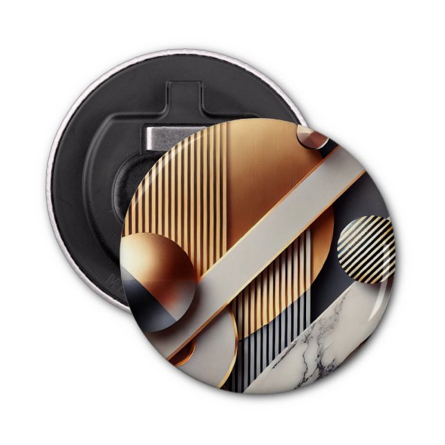 Modern Geometric Guld Car Vent Luft Freshener Flasköppnare (Framsidan)