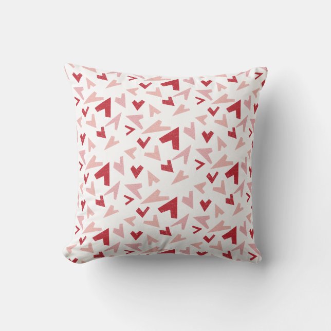 Modern Geometric Heart Throw Pillow Kudde (Framsida)