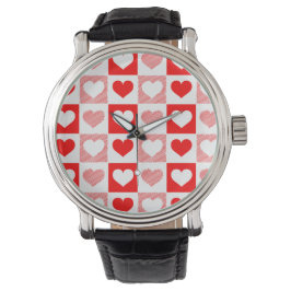 Modern Geometric Hearts Wrist Watch Armbandsur