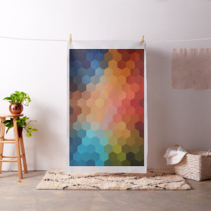 Modern Geometric Hexagon Mönster Tyg