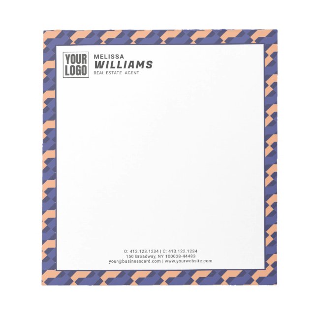 Modern Geometric Interlocking Pattern  Anteckningsblock (Framsida)