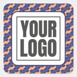 Modern Geometric Interlocking Pattern Branding  Fyrkantigt Klistermärke