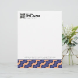 Modern Geometric Interlocking Pattern Letterhead Brevhuvud