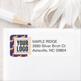 Modern Geometric Interlocking Pattern  Returadress Etikett