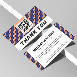 Modern Geometric Interlocking Pattern Thank You  Tilläggskort