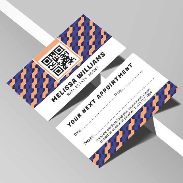 Modern Geometric Interlocking Pattern  Tidsbeställning Kort (Skapare uppladdad)