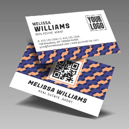 Modern Geometric Interlocking Pattern  Visitkort