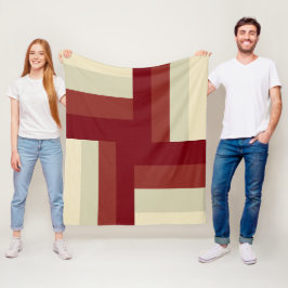 Modern Geometric Kor Mönster Fleecefilt