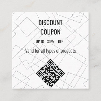 Modern Geometric Line Art Rabattkort med