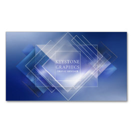 Modern Geometric Logotyp Corporate Magnetiska Visitkort