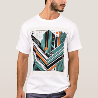 Modern Geometric Manar's T-Shirt - djärv Abstrakt
